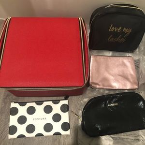 Makeup cosmetic bag $ box bundle